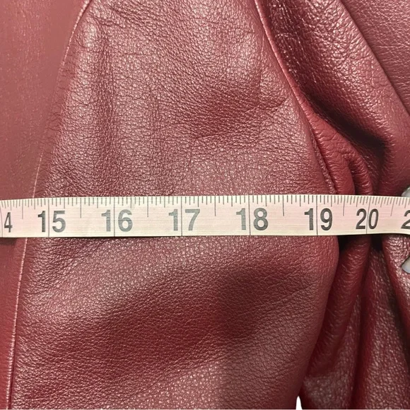 LEATHER JACKET Cranberry - Picture 4 of 6